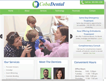 Tablet Screenshot of cobadental.com